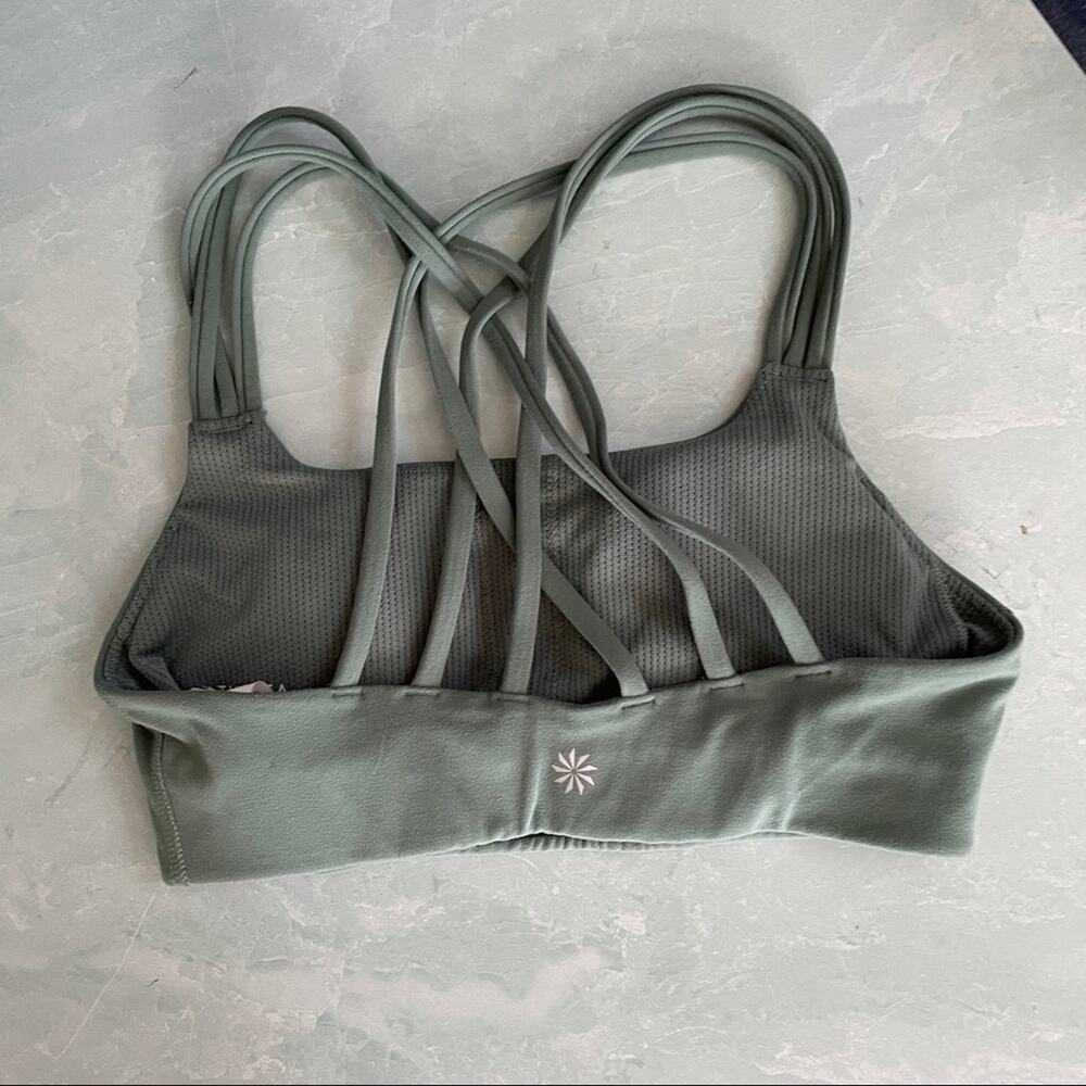 athleta stappy back sage sports bra padded sz XXS